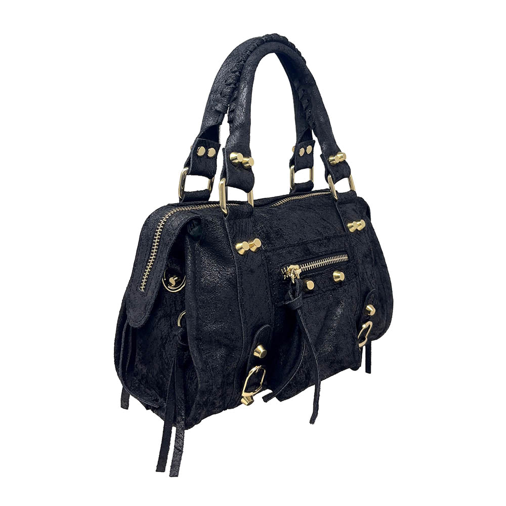 Borsa a Mano Piccola in Pelle Opaca con Borchie - ART. K072
