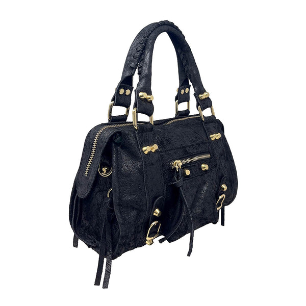 Borsa a Mano Piccola in Pelle Opaca con Borchie - ART. K072