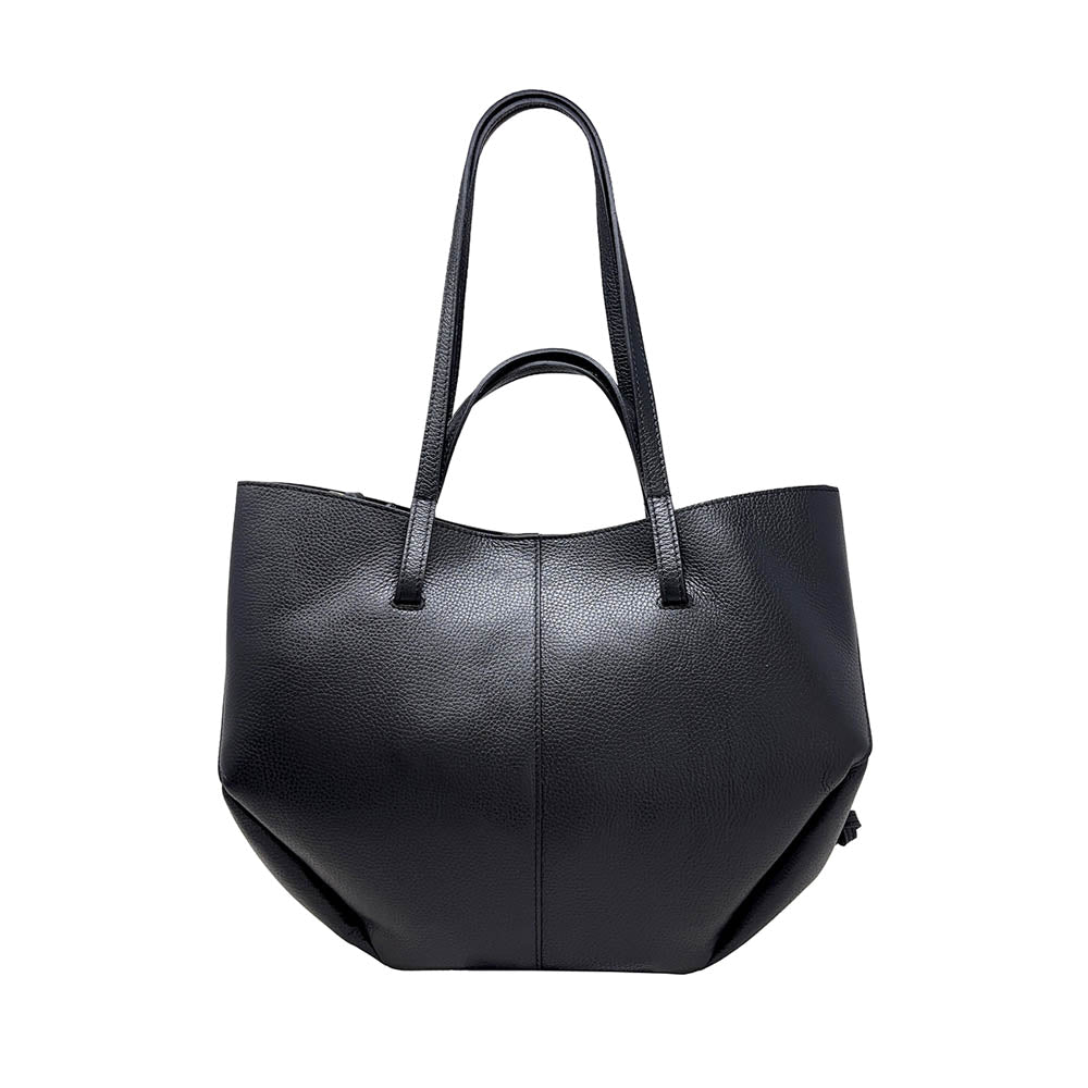 Women's Leather Dollar Shoulder Shopper Bag - ART. K100