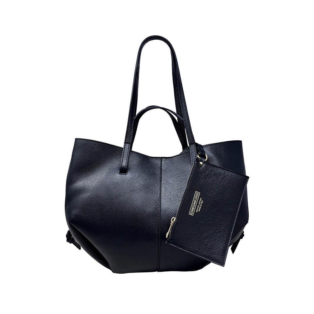 Women's Leather Dollar Shoulder Shopper Bag - ART. K100