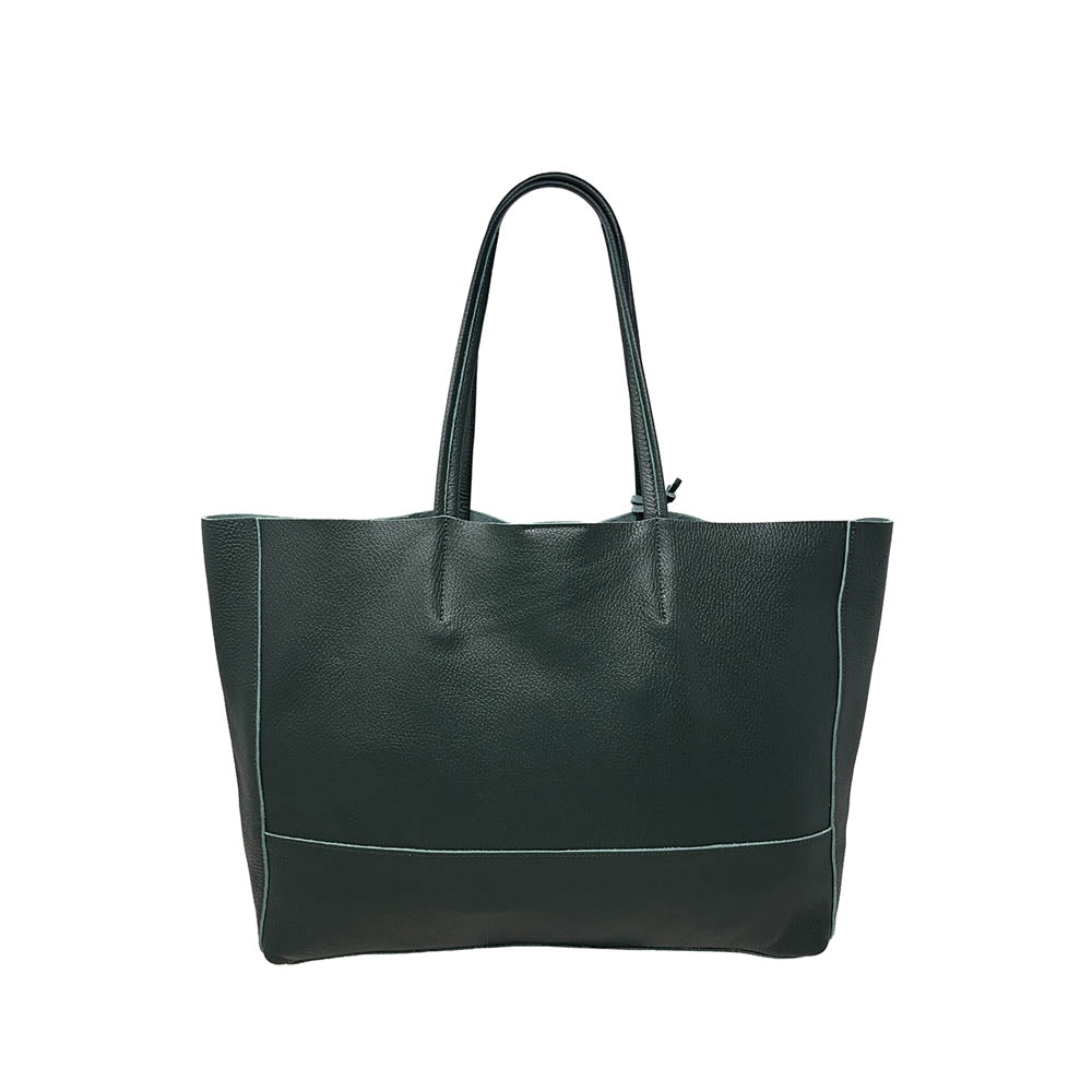 Women's Leather Dollar Shoulder Shopper Bag - ART. K102