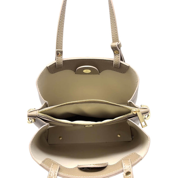 Elegant Women's Handbag in Hammered Leather with Shoulder Strap - ART. K103