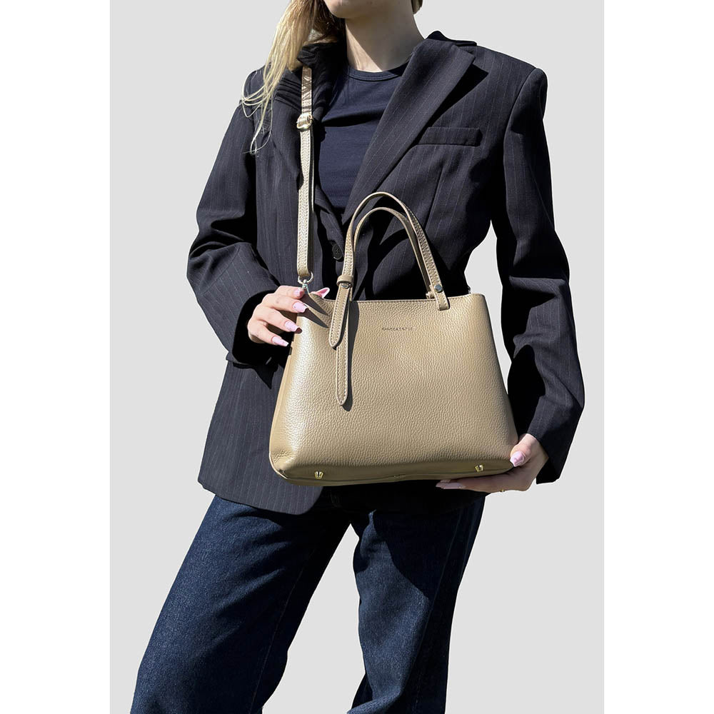 Elegant Women's Handbag in Hammered Leather with Shoulder Strap - ART. K103