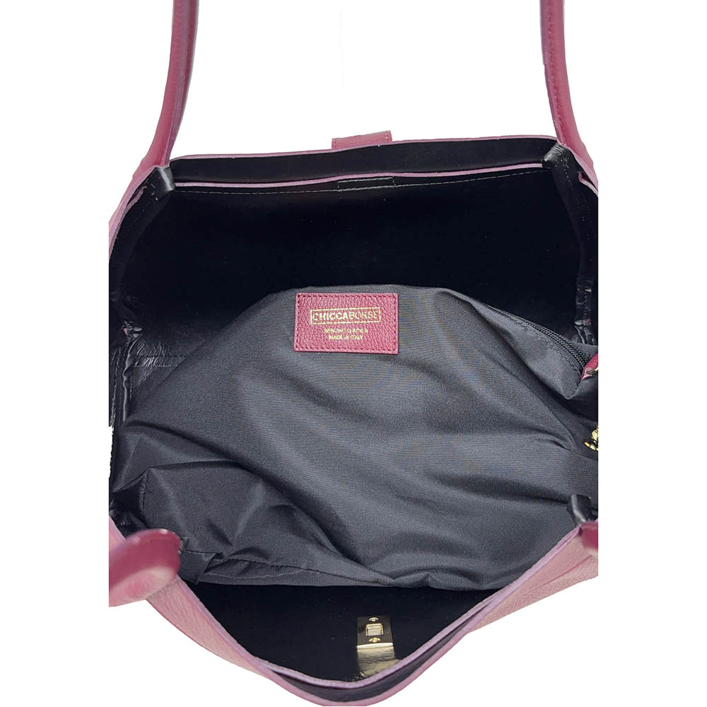 Elegant Women's Handbag with Hammered Leather Shoulder Strap - ART. K105