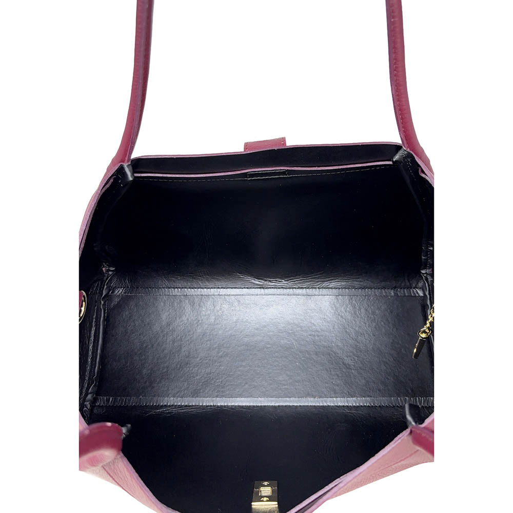 Elegant Women's Handbag with Hammered Leather Shoulder Strap - ART. K105