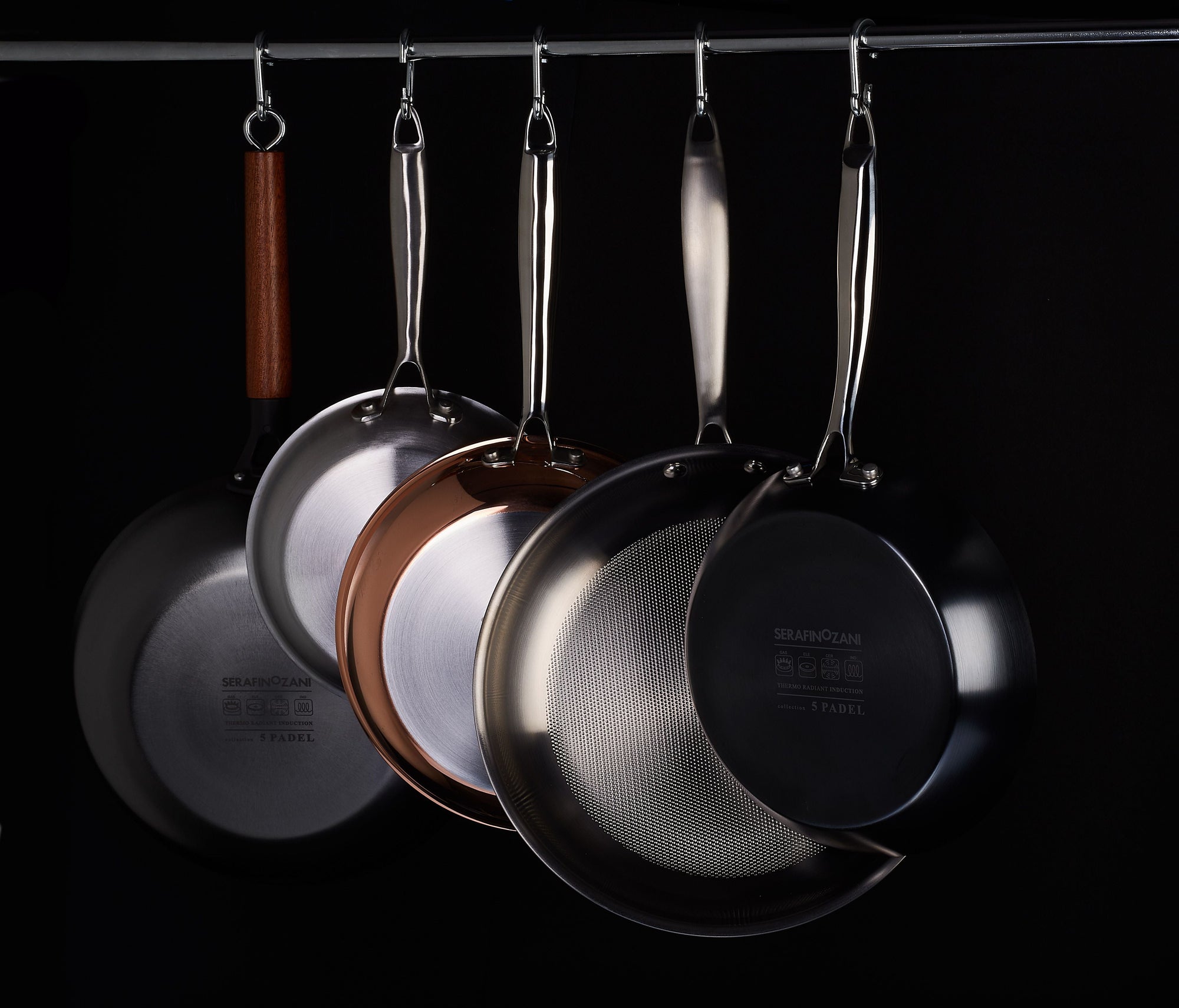 5 PADEL - TITANIUM - 24 cm Frying Pan - SERAFINO ZANI