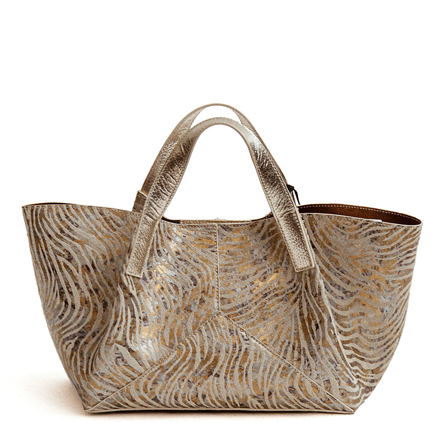 KENYA - Zebra Print Leather Tote