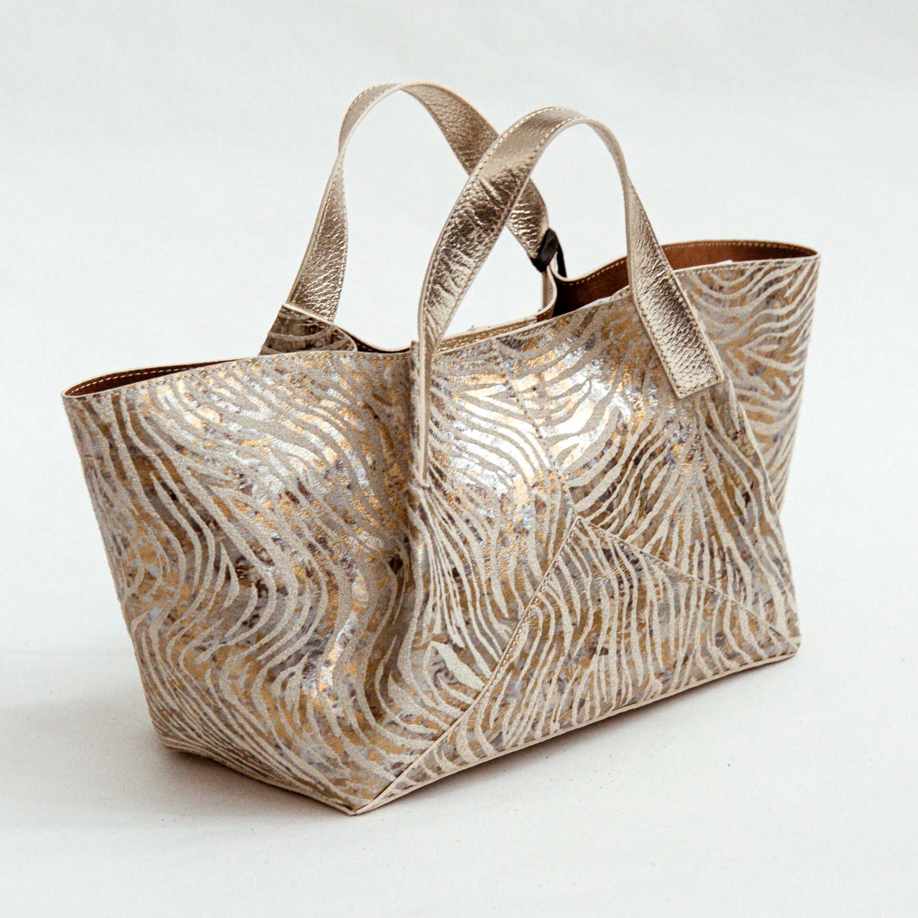 KENYA - Zebra Print Leather Tote