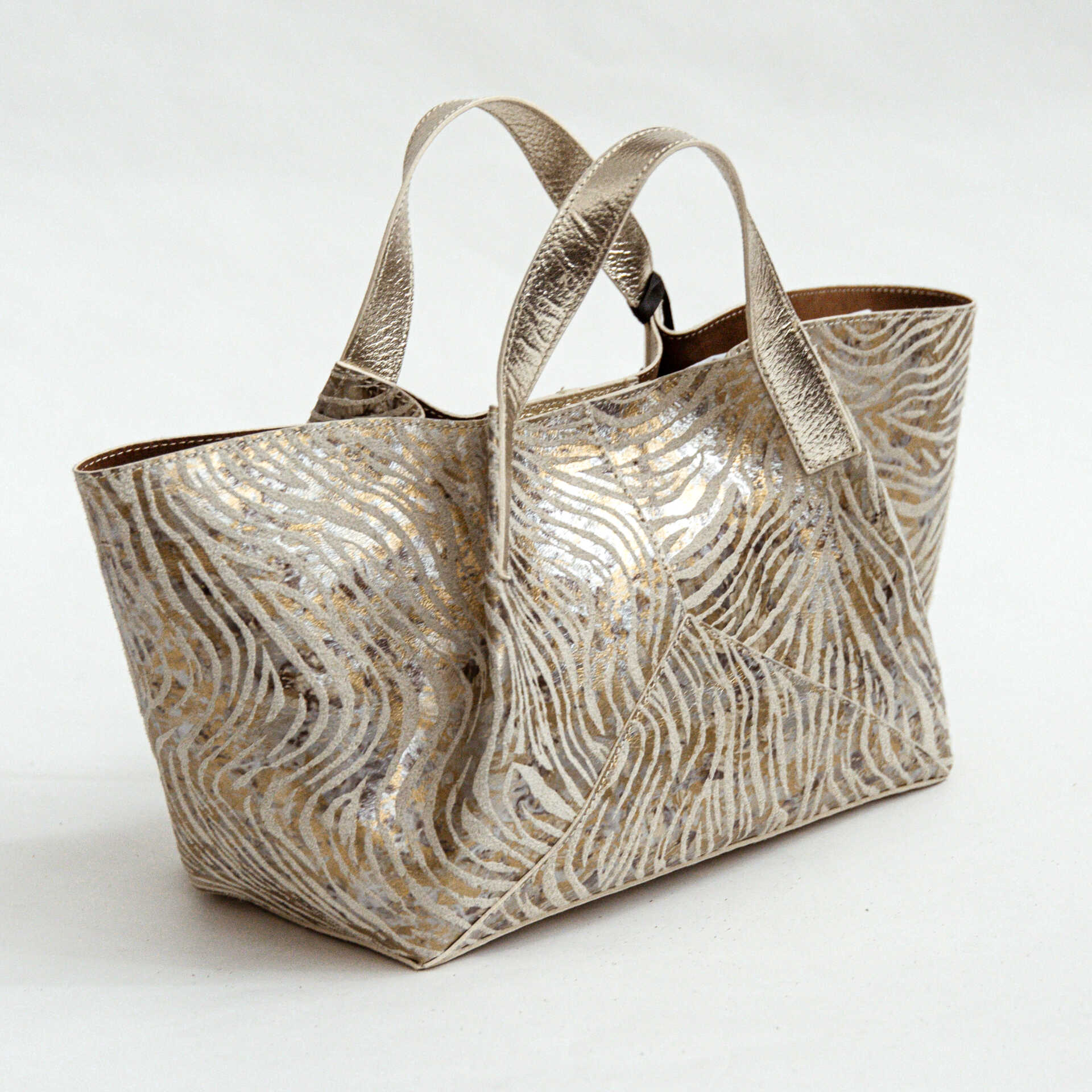 KENYA - Zebra Print Leather Tote