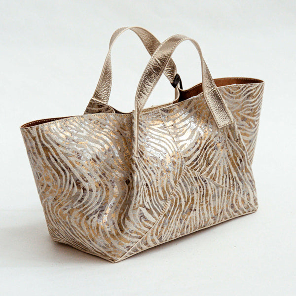 KENYA - Zebra Print Leather Tote