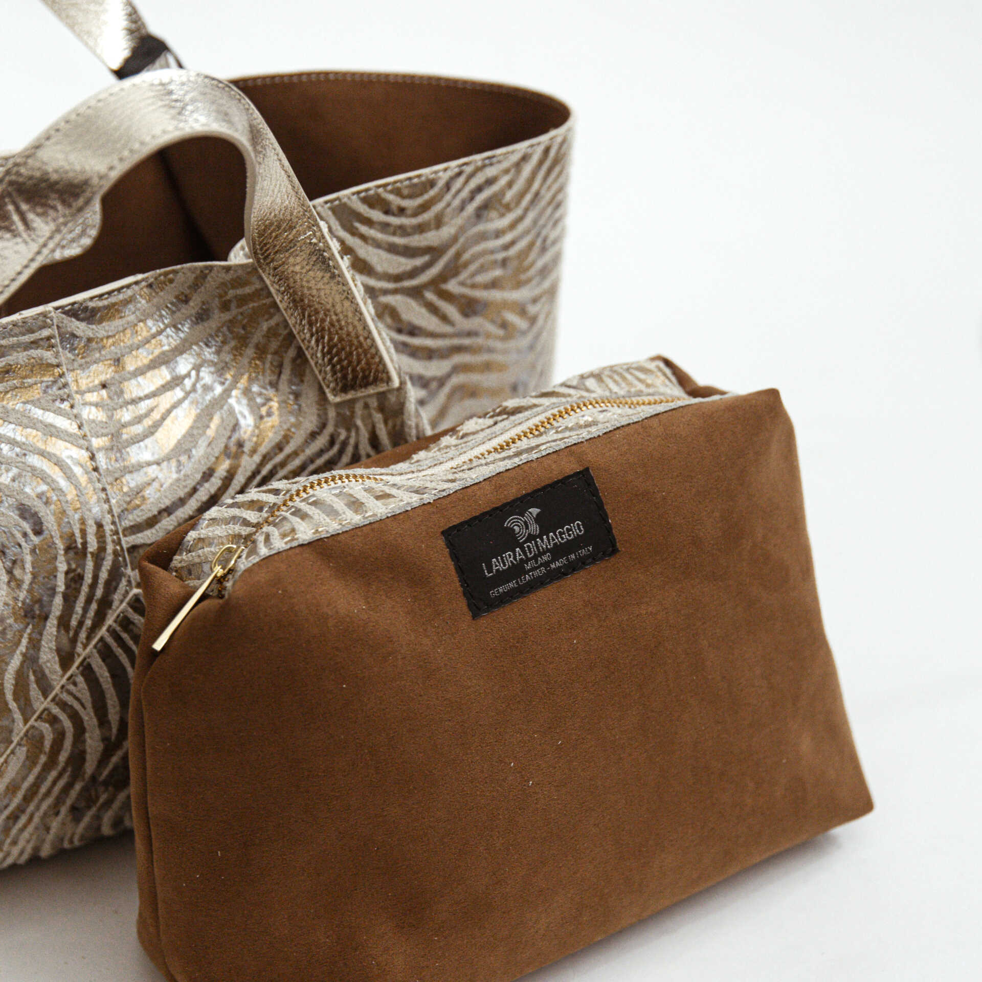 KENYA - Zebra Print Leather Tote