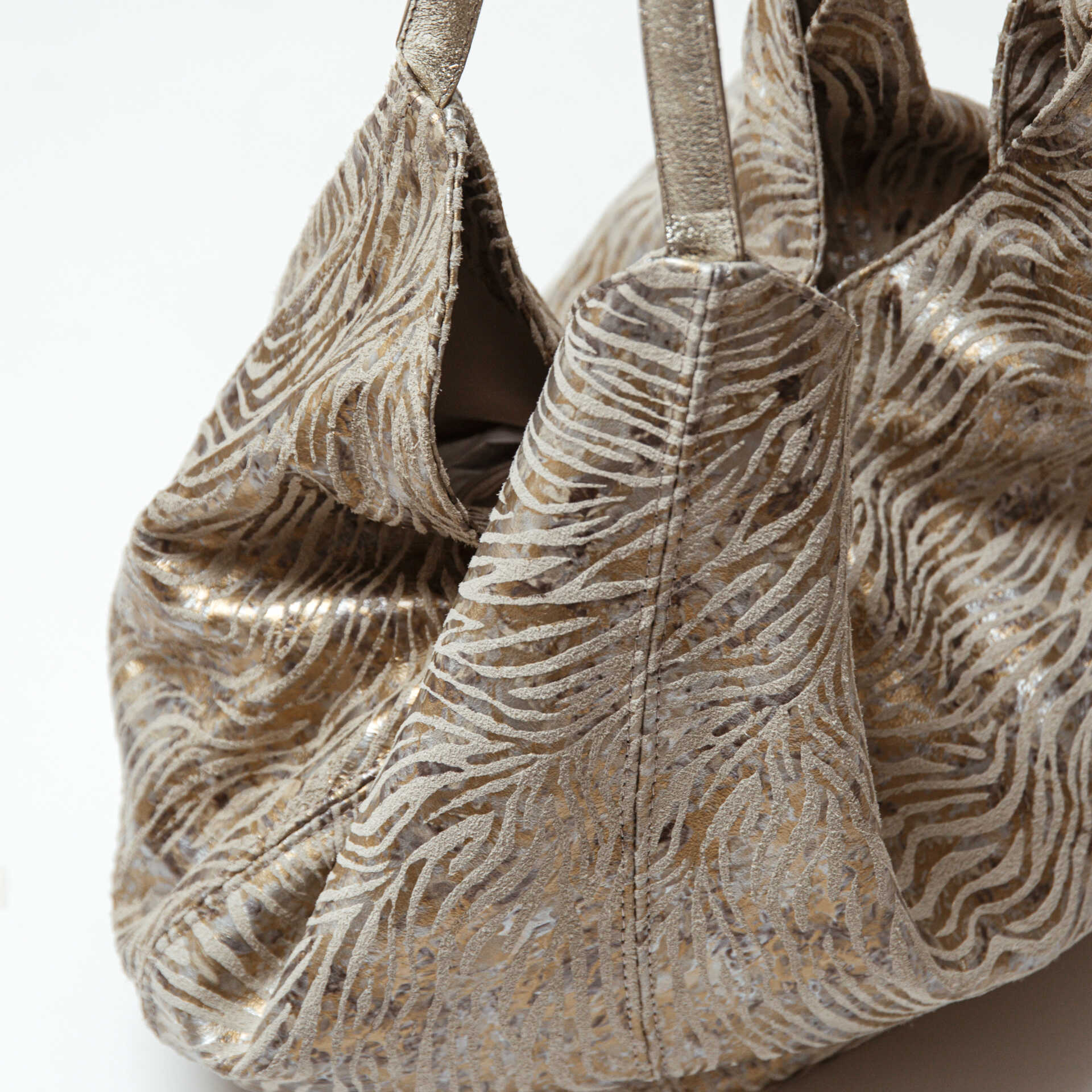KENYA MAXI - Zebra Print Leather Bag