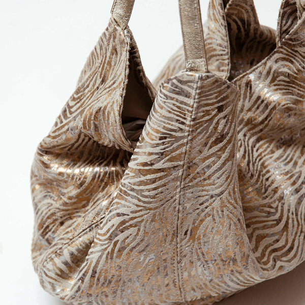 KENYA MAXI - Zebra Print Leather Bag