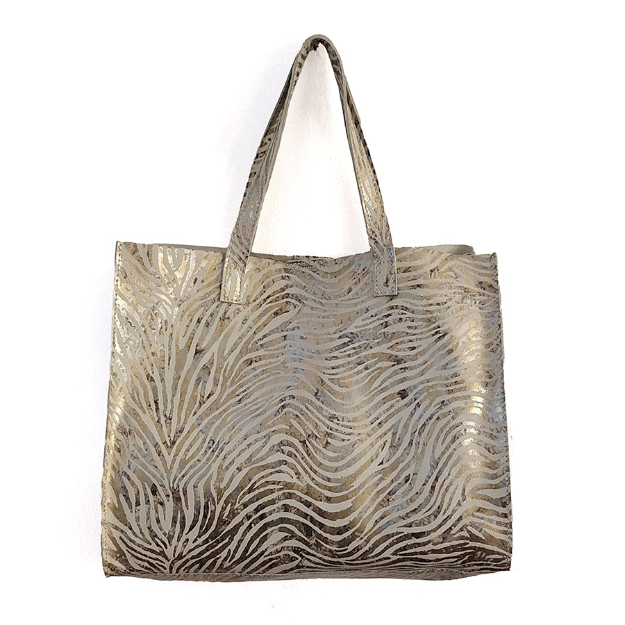 KENYA - Zebra Print Leather Shopping