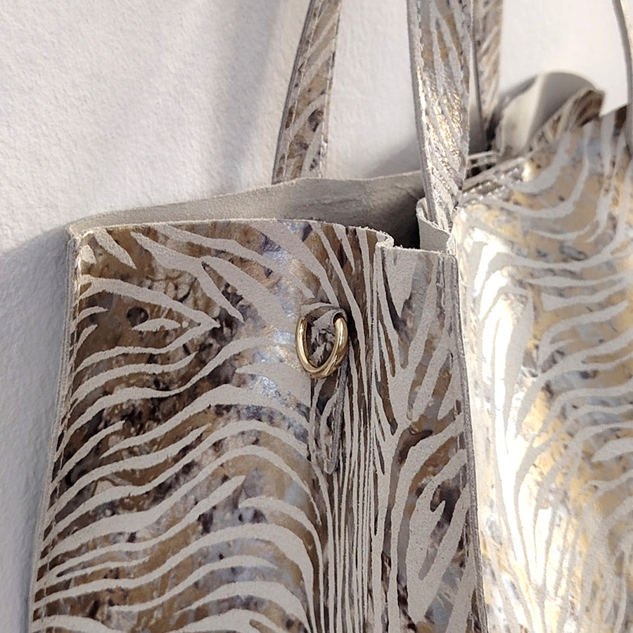 KENYA - Zebra Print Leather Shopping