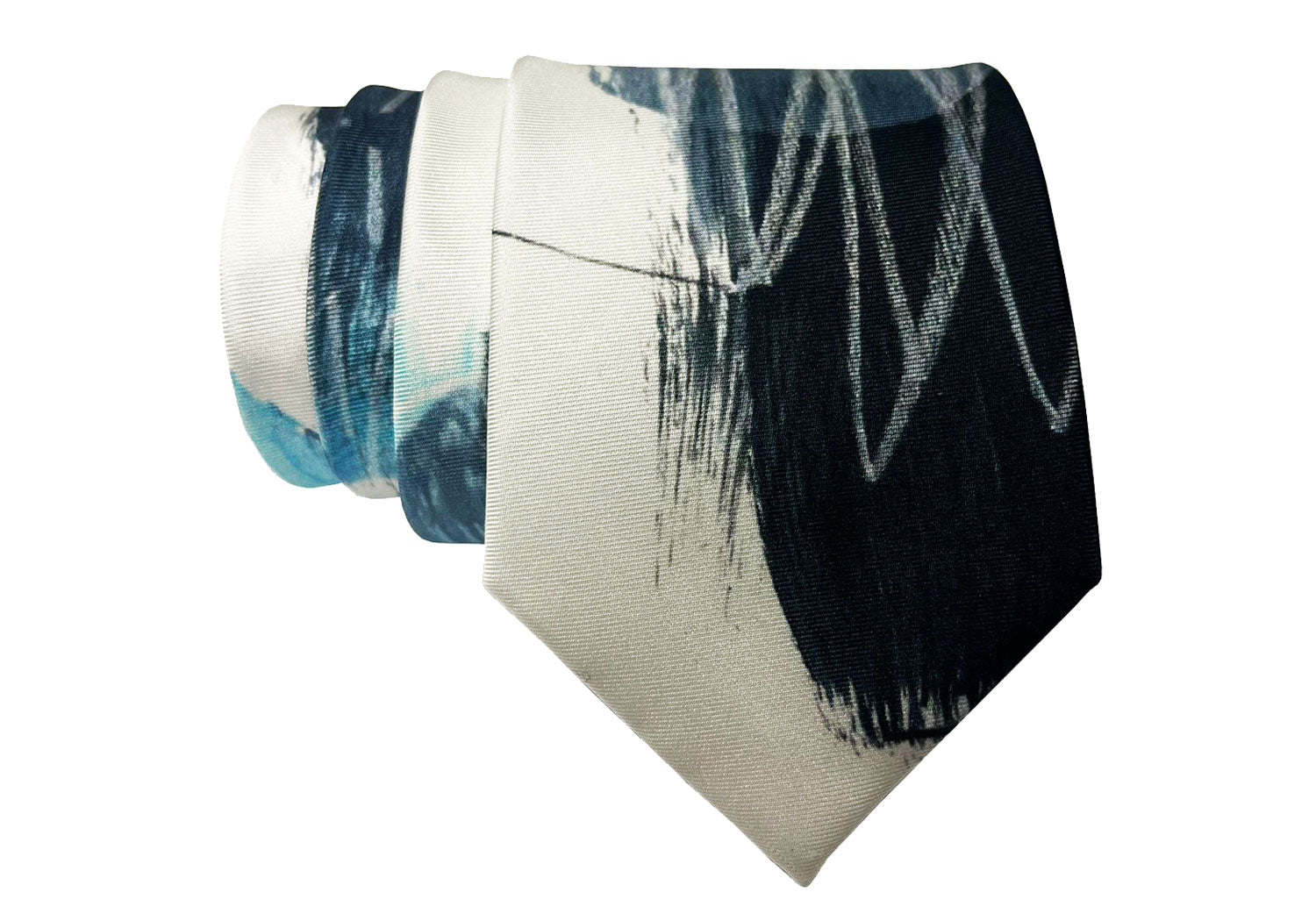 Silk Tie "Black Gray Dot"