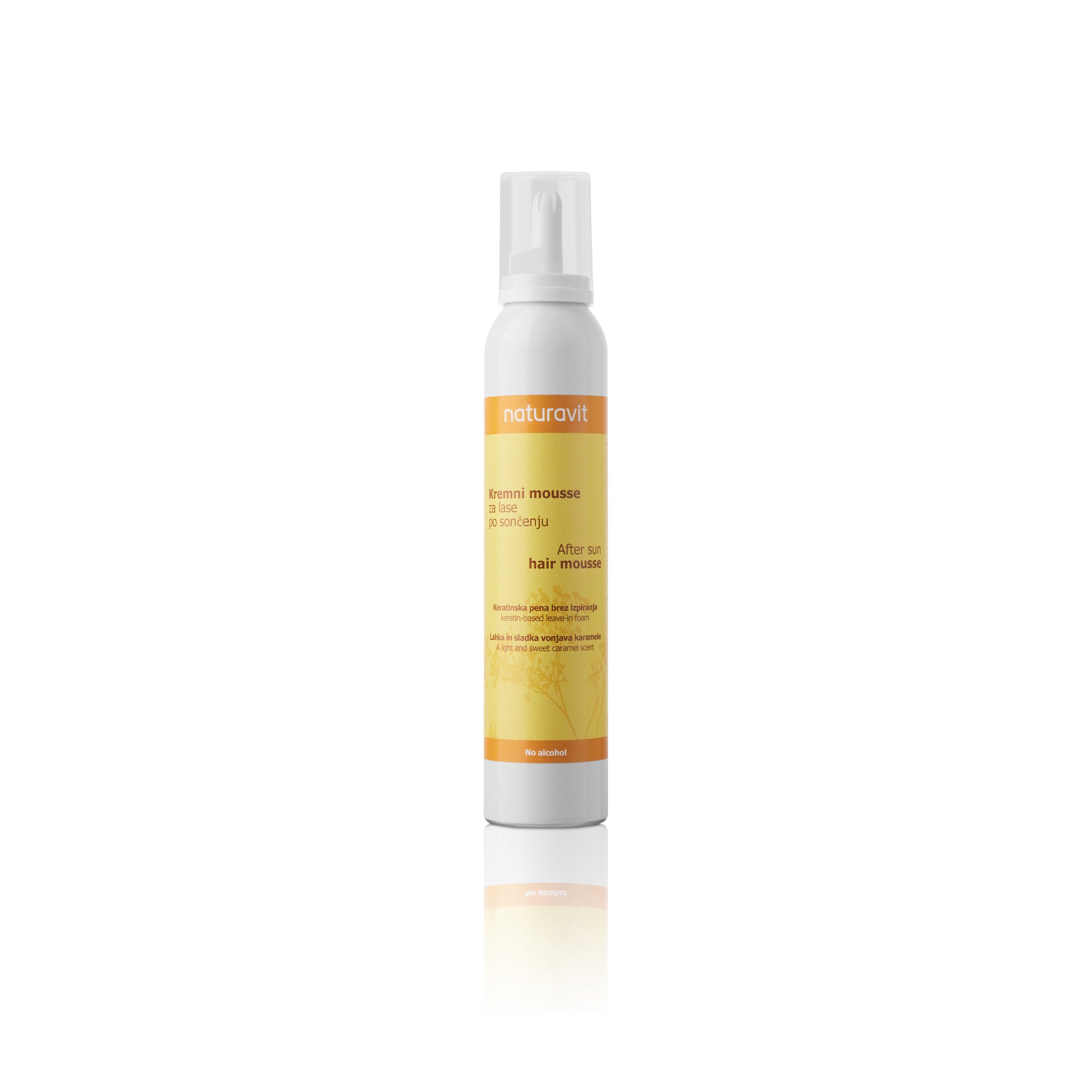Creamy hair mousse after sun exposure