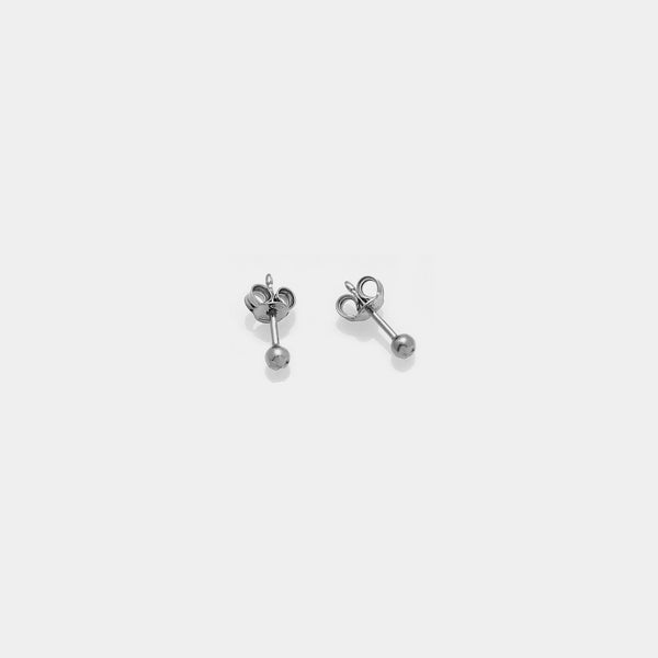 Rhodium-plated silver stud earrings LC101