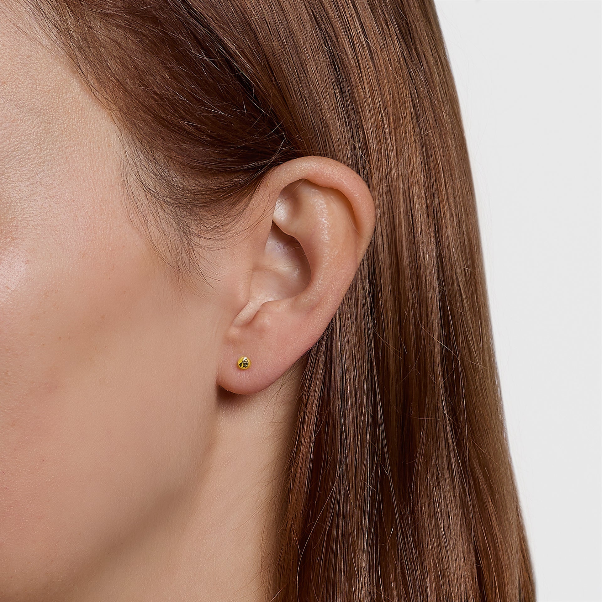 Rose Gold Plated Silver Stud Earrings LC100