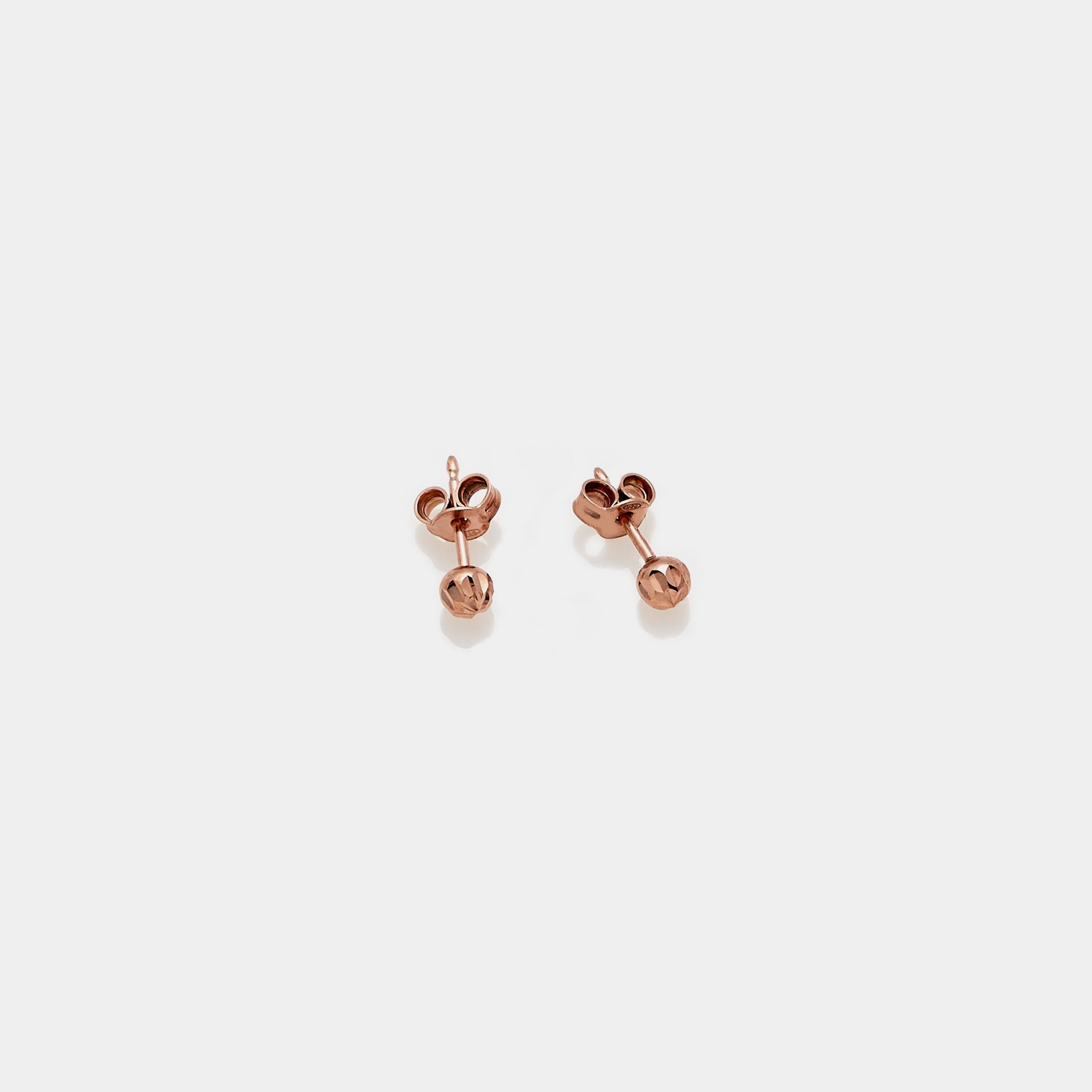 Rose Gold Plated Silver Stud Earrings LC103