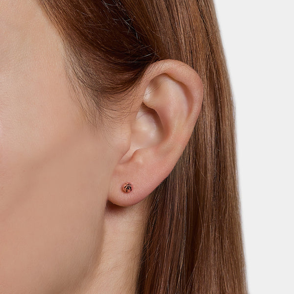 Rose Gold Plated Silver Stud Earrings LC103