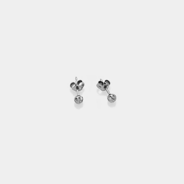 Orecchini in argento rodiati a lobo LC104