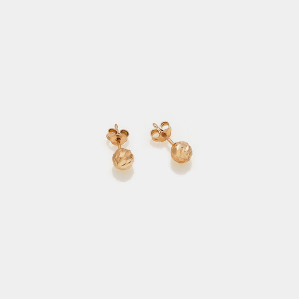 Yellow gold plated silver stud earrings LC108