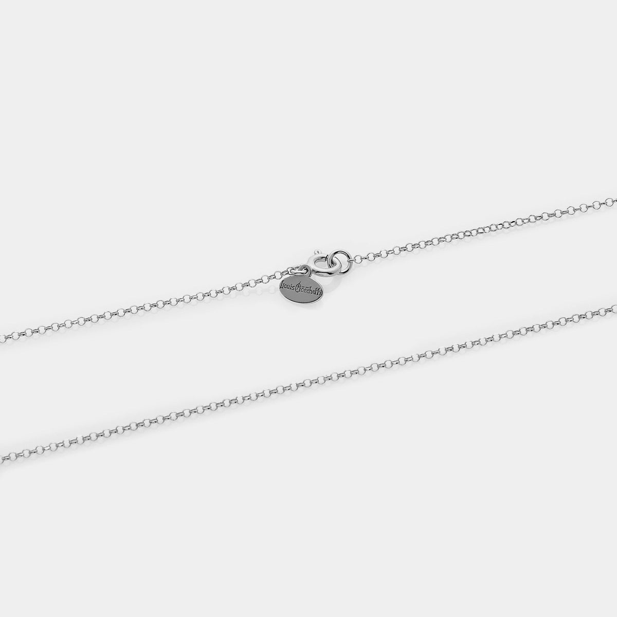 ROLO' DIAMANTATED chain in rhodium-plated silver