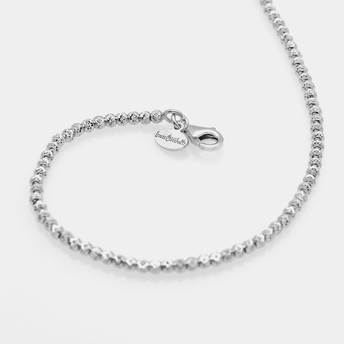 Rhodium-plated silver ankle bracelet ref. LC11-C