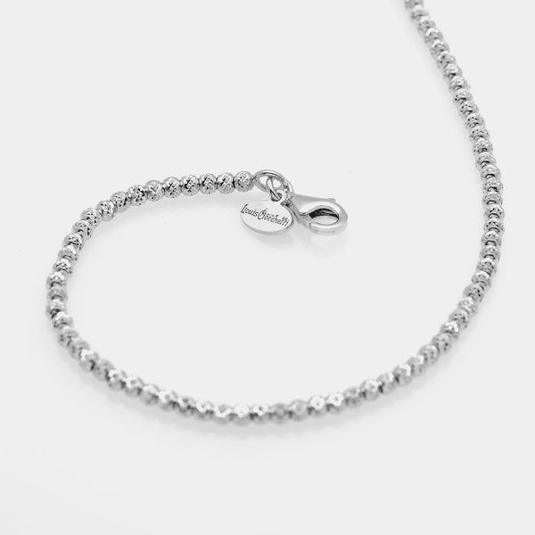 Rhodium-plated silver ankle bracelet ref. LC11-C