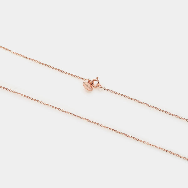 Cadena FORZATINA BRILLANTATA en Plata Rosa