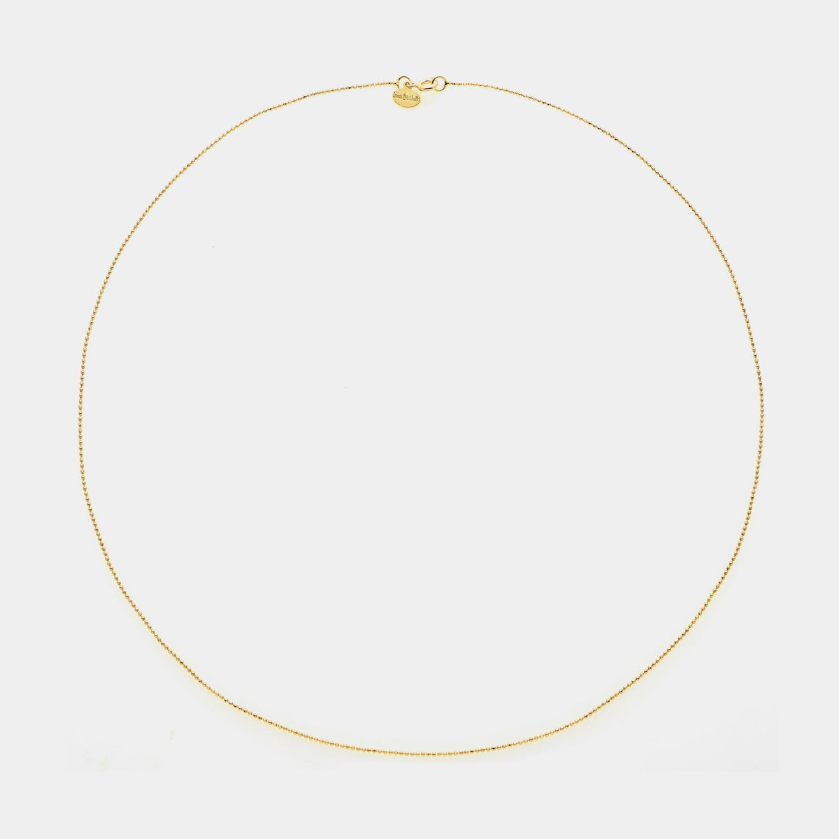 Diamond Ball Chain in Gold-Plated Silver