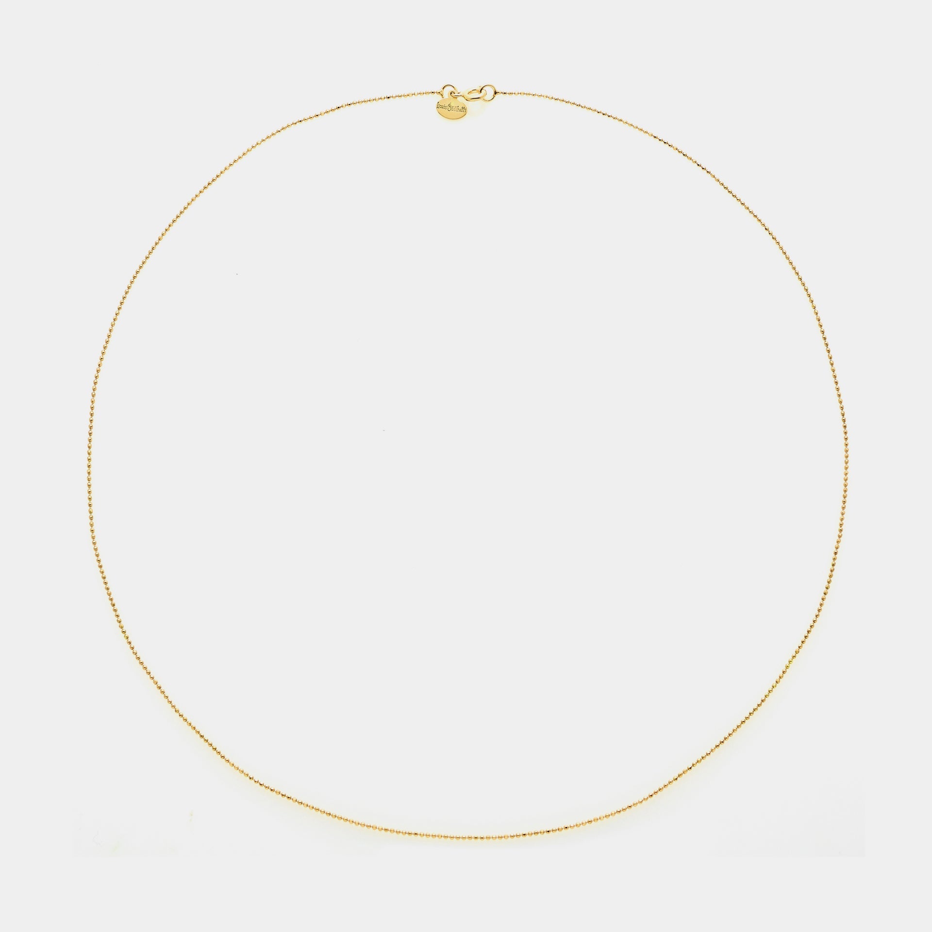 Diamond Ball Chain in Gold-Plated Silver
