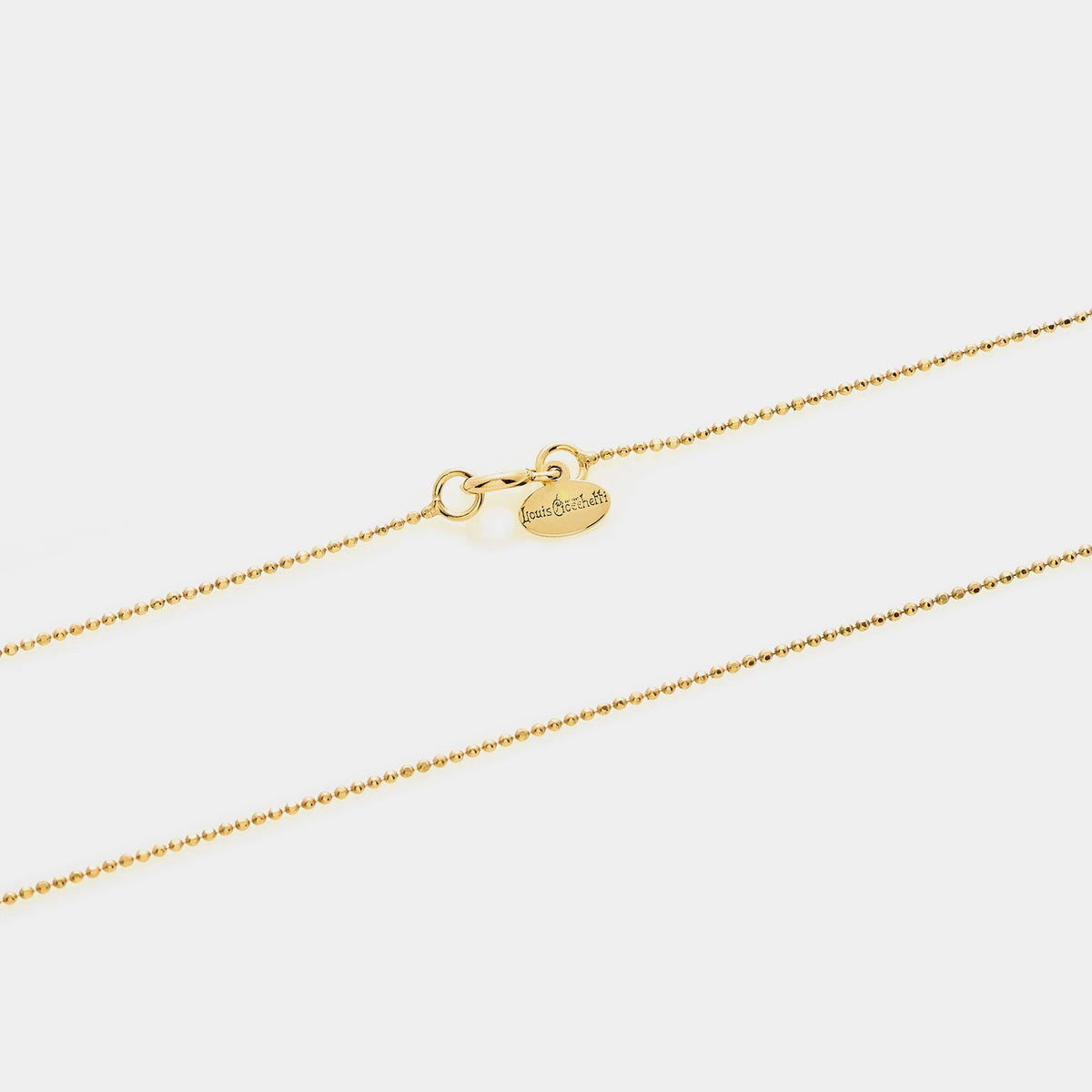 Diamond Ball Chain in Gold-Plated Silver