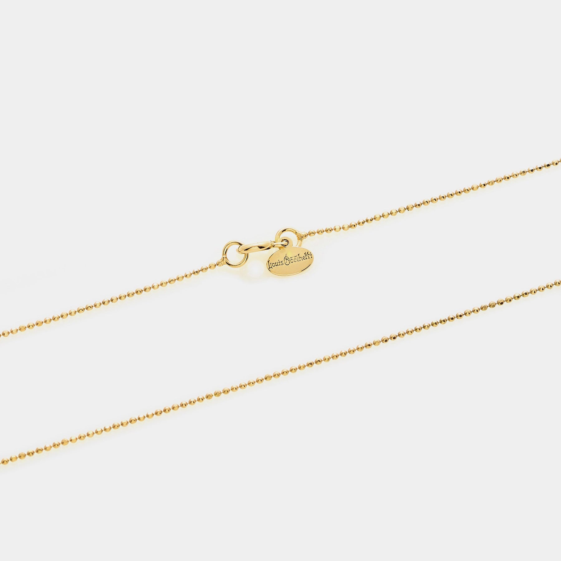 Diamond Ball Chain in Gold-Plated Silver