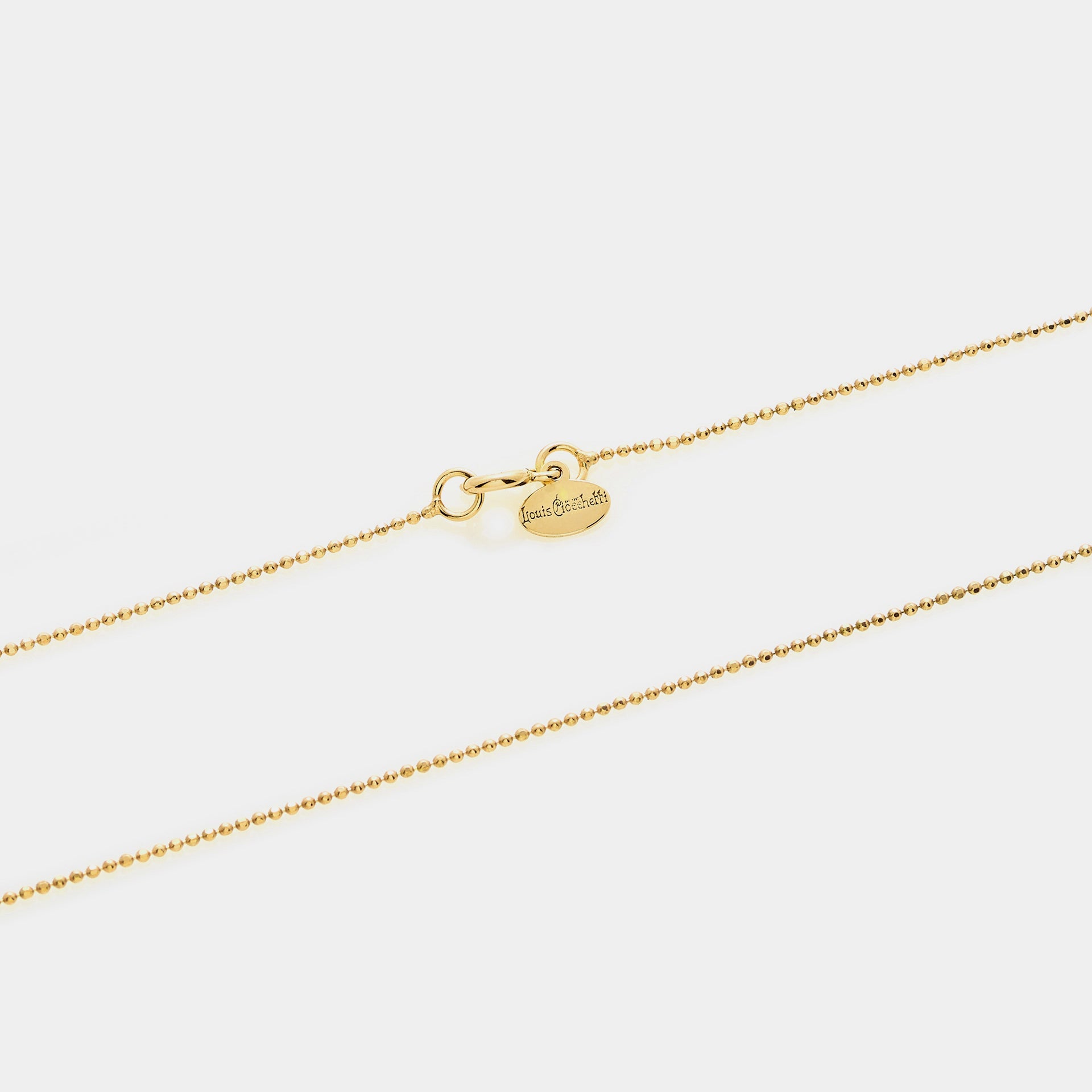 Diamond Ball Chain in Gold-Plated Silver