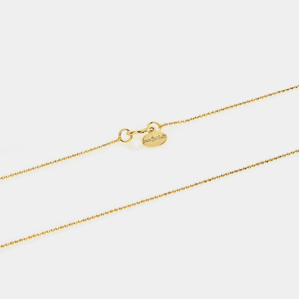 Diamond Ball Chain in Gold-Plated Silver