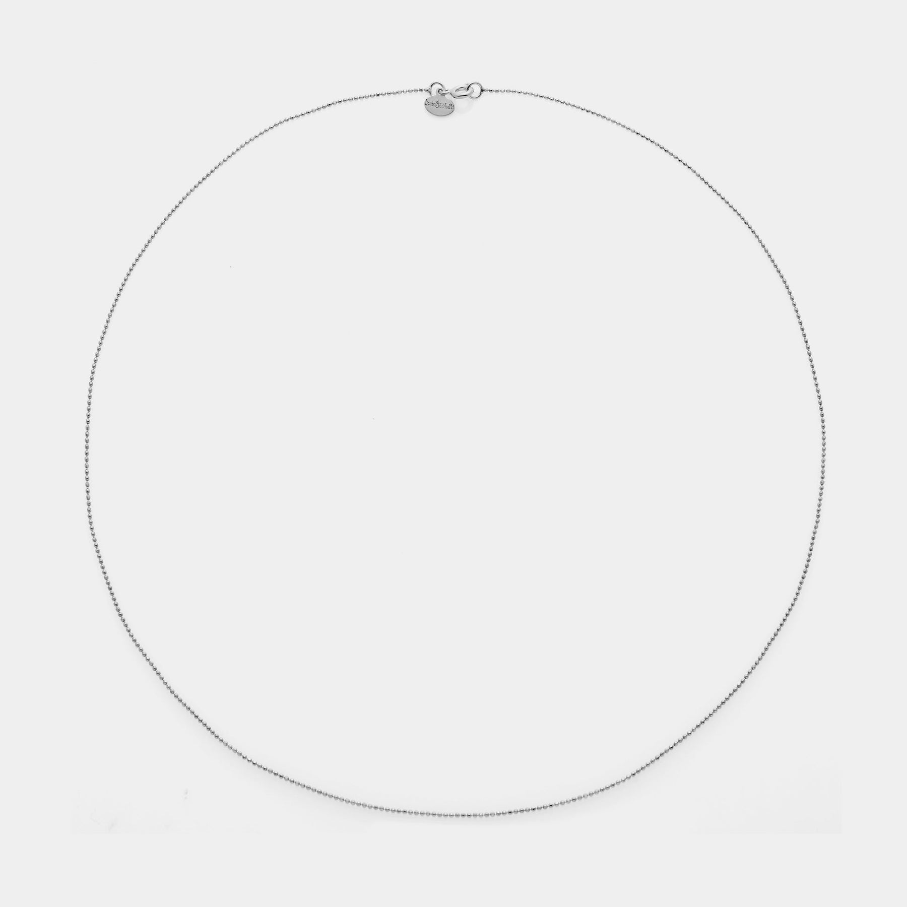 Rhodium-plated BALL CHAIN necklace in silver