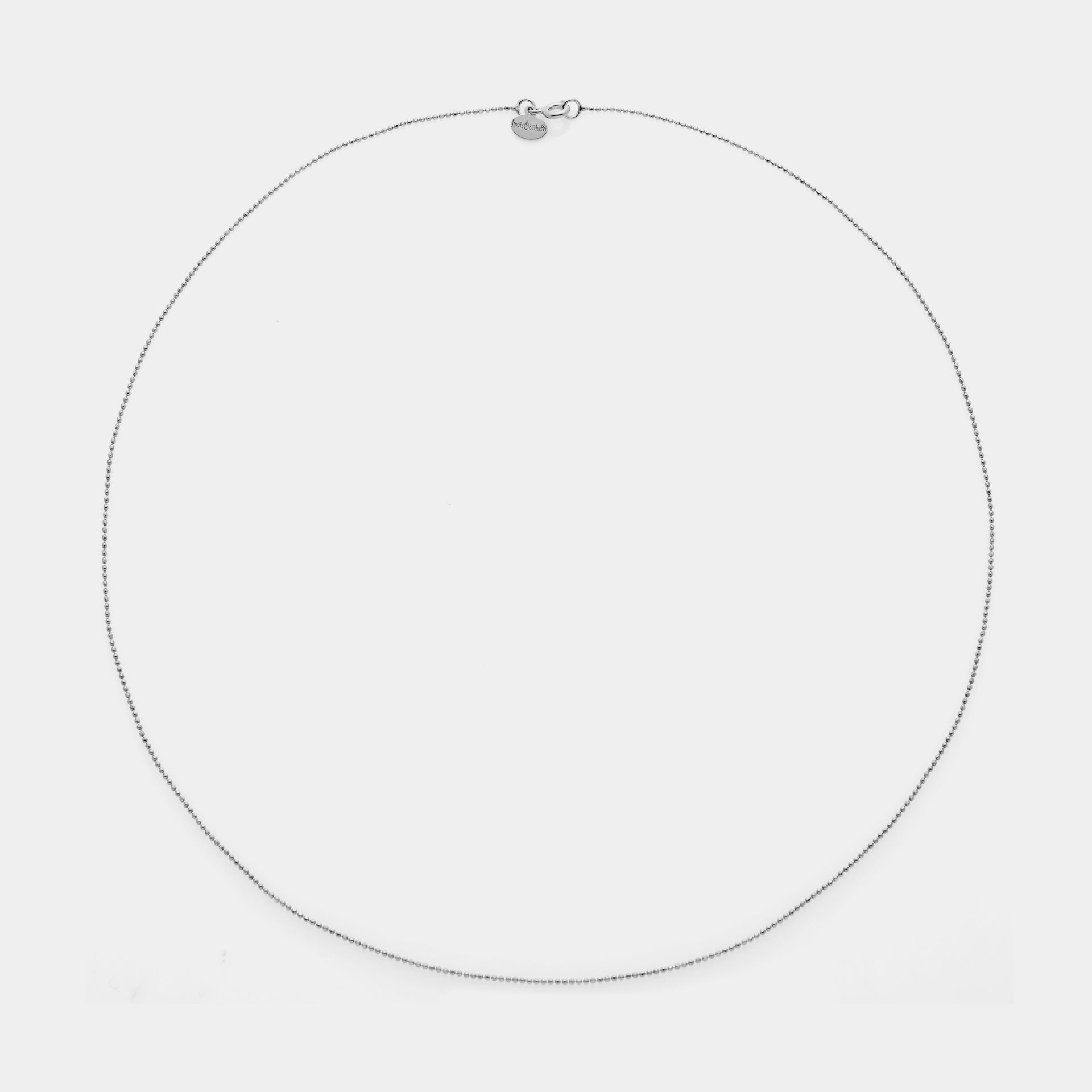 Rhodium-plated BALL CHAIN necklace in silver