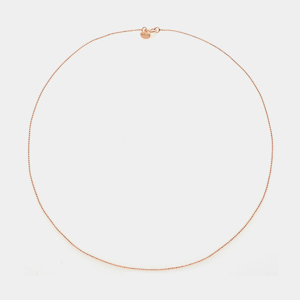 Diamond Ball Chain in Rose Silver