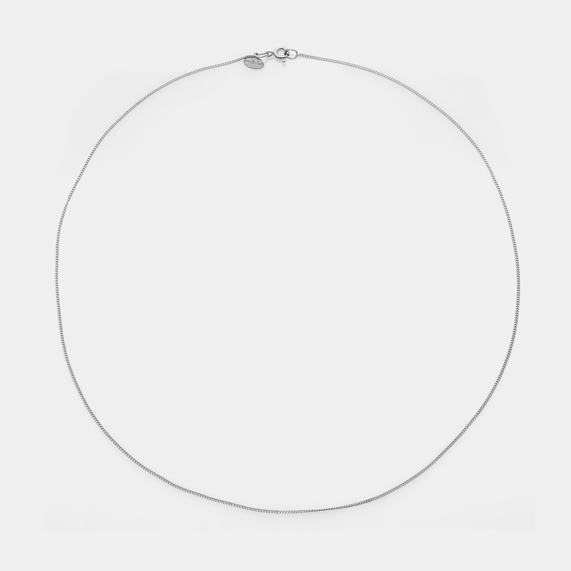 Rhodium-plated GRUMETTA DIAMANTATA or BARBAZZALE chain