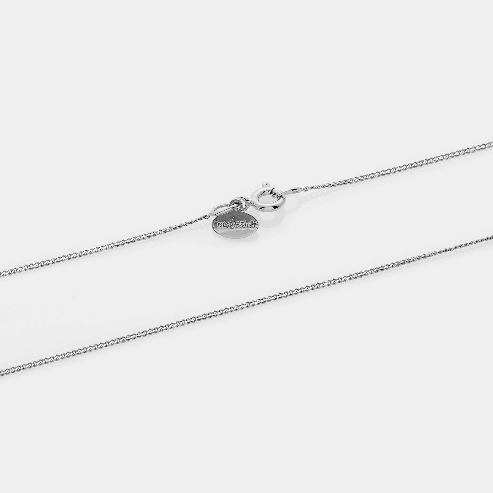 Rhodium-plated GRUMETTA DIAMANTATA or BARBAZZALE chain