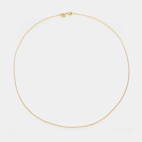 Diamond-cut or Barbazale chain in gold-plated silver