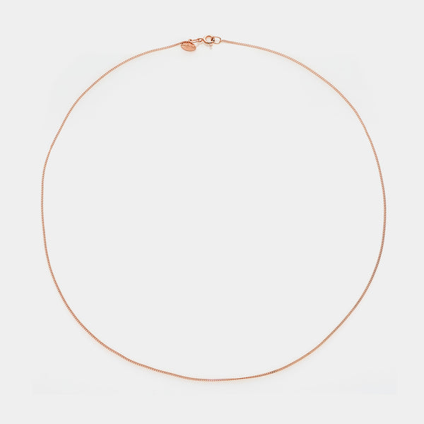 Diamond-cut or Barbazale chain in rose silver