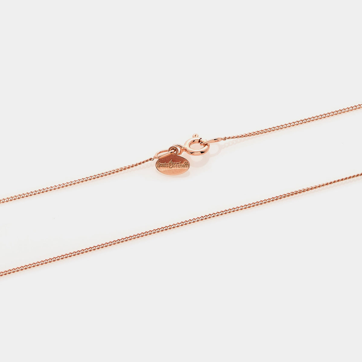 Diamond-cut or Barbazale chain in rose silver