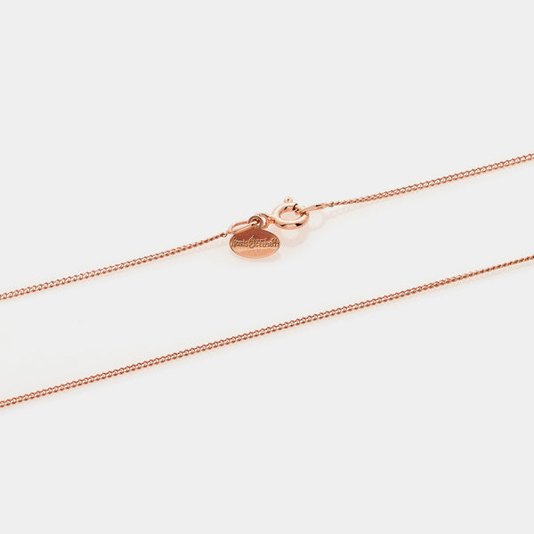 Diamond-cut or Barbazale chain in rose silver
