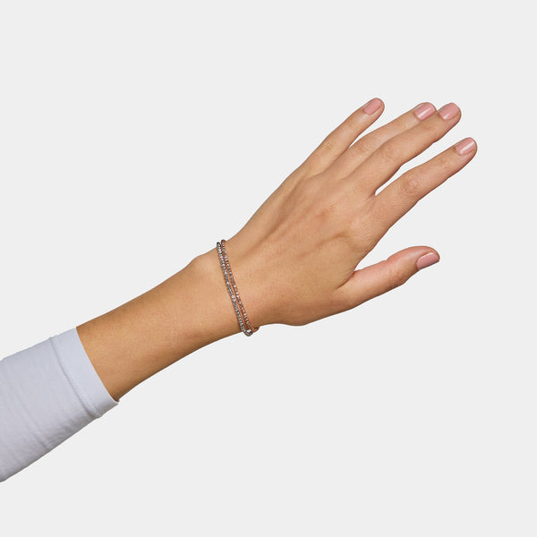 Silver bracelet plated in rose gold ref. LC14