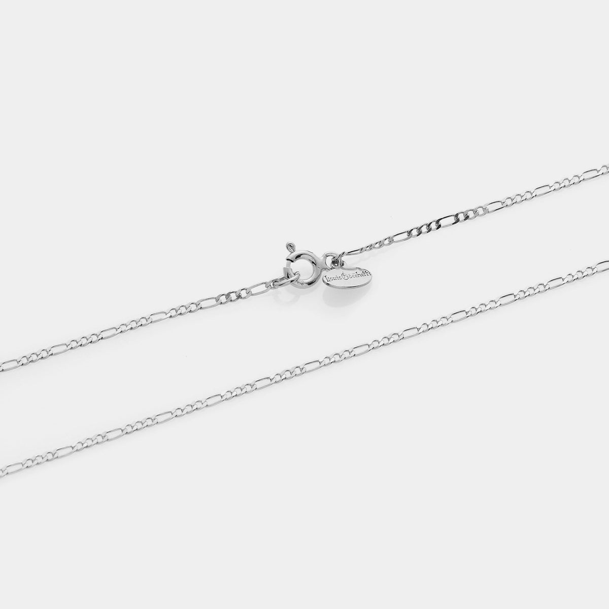 FIGARO chain in rhodium-plated silver