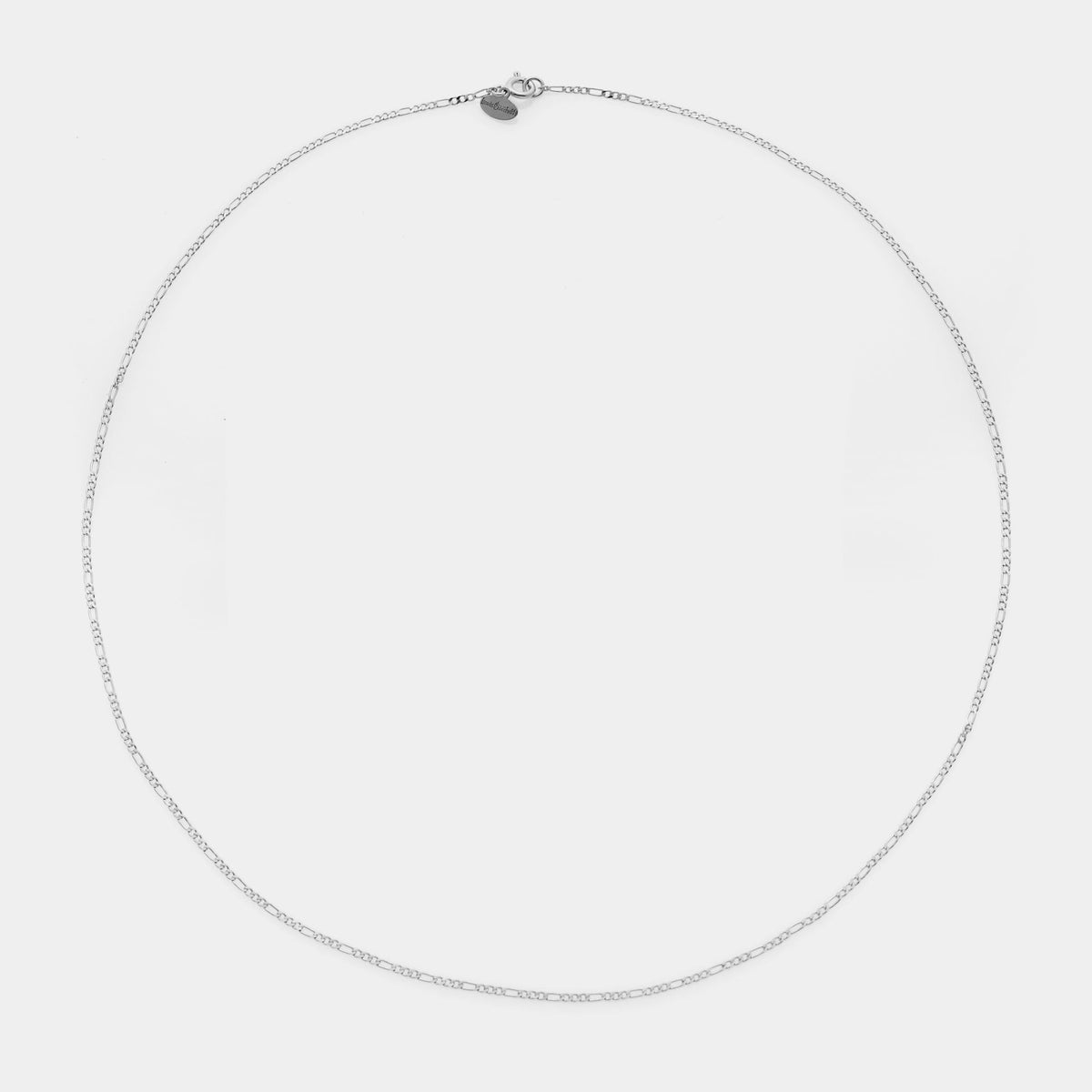 FIGARO chain in rhodium-plated silver