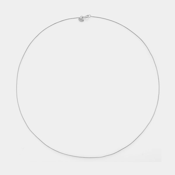 Cadena Coda di Topo en Plata Bañada en Rodio